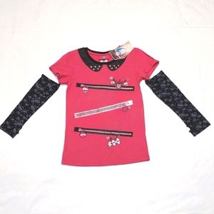 🔥SALE🔥 Monster High Girl's Top w/Arm Warmers NWT Sizes M/M(10/12) L/G(14)